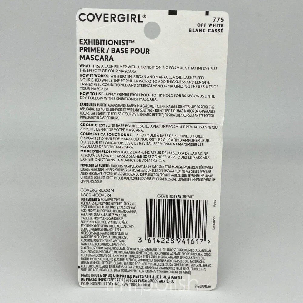 New Covergirl Exhibitionist Primer Mascara - Off White